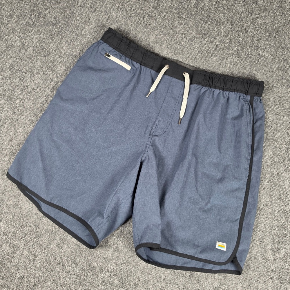 Vuori Banks Shorts Mens XL Blue Performance Athletic Swim 7.5" Inseam